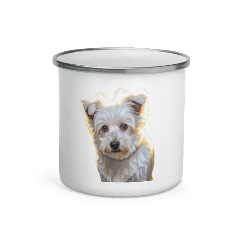 Ilustración de mascota en taza