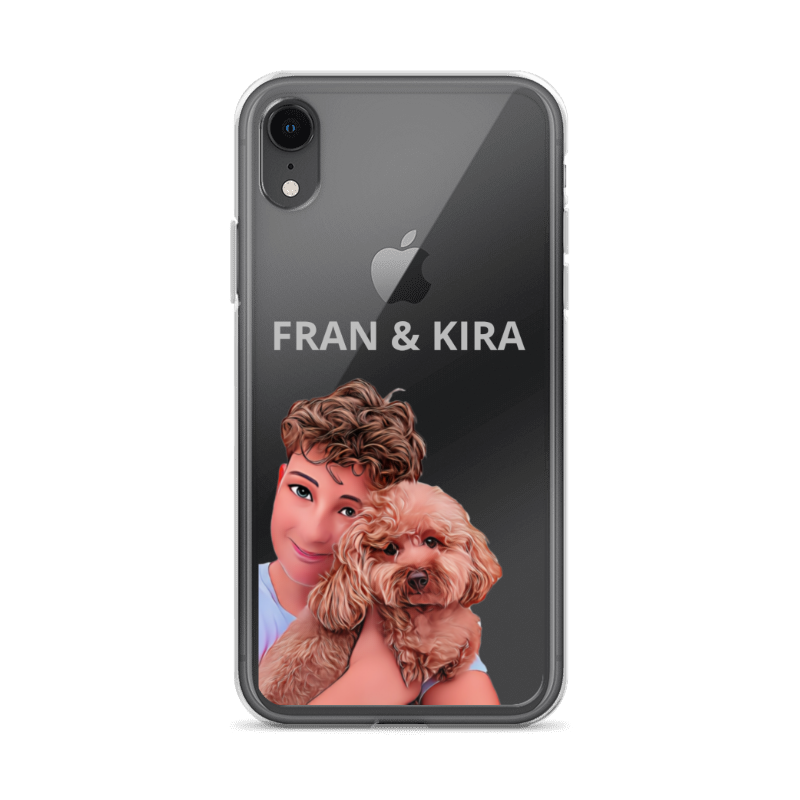 Ilustración de mascota en funda de movil