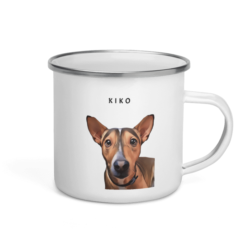 Ilustración de mascota en taza